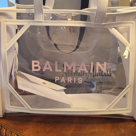 Balmain PVC tote bag with pouch barbie pink - Picture 2 of 3